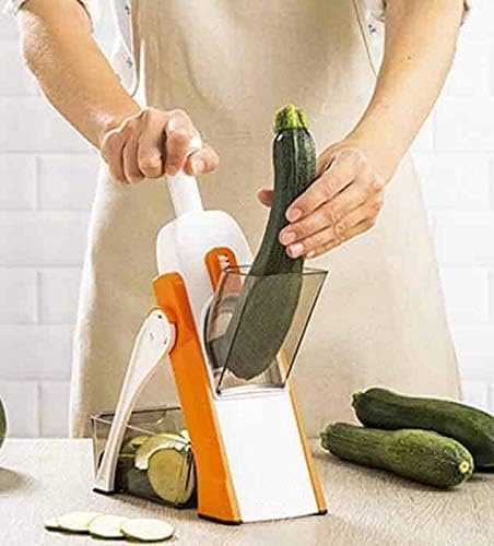 Hand Press Mandoline Slicer, Safe Vegetable & Fruit Chopper