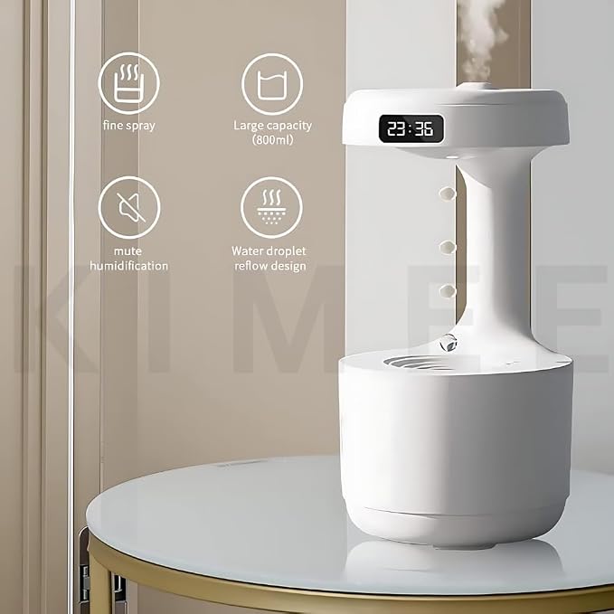 Gravity Water Drop Humidifier with LED Display