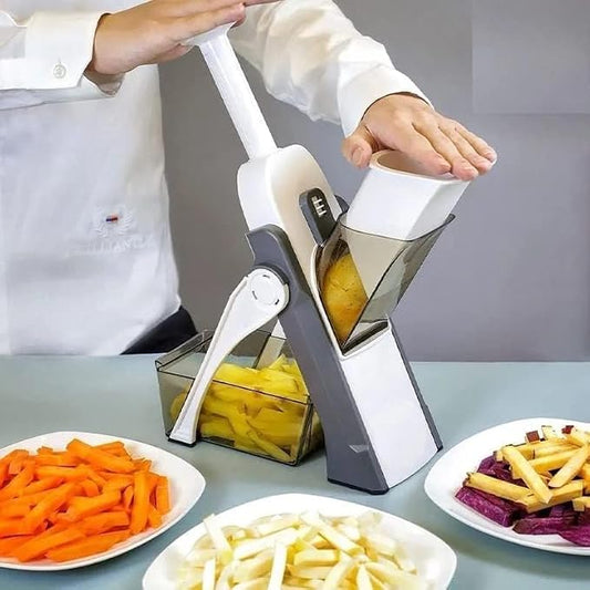 Hand Press Mandoline Slicer, Safe Vegetable & Fruit Chopper