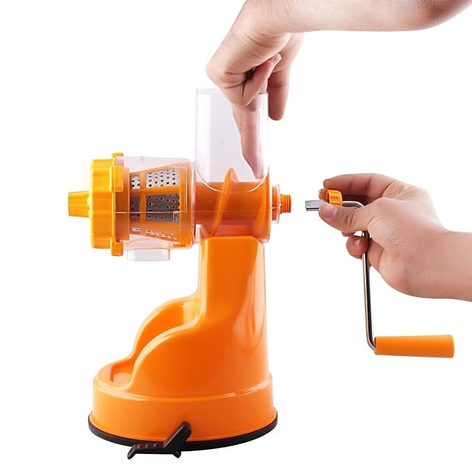 Portable Juicer Machine, Fruit & Vegetable Steel Handle Juicer