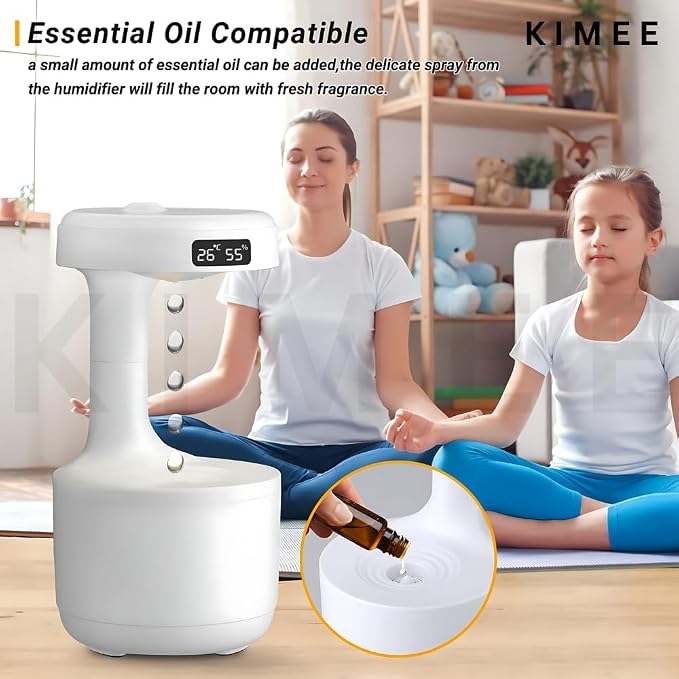 Gravity Water Drop Humidifier with LED Display
