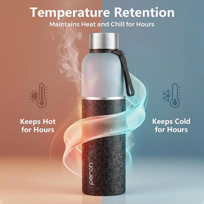 Perch Zenith ISI Certified Hot and Cold Steel Water Bottle 1 LTR
