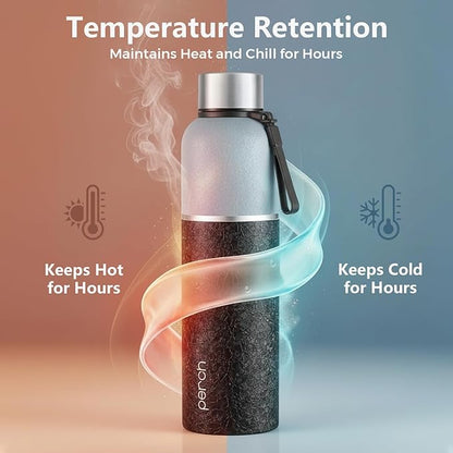 Perch Zenith ISI Certified Hot and Cold Steel Water Bottle 1 LTR