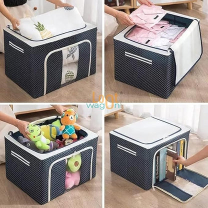 Cloth Storage Bag Steel Frame (Set of 2)