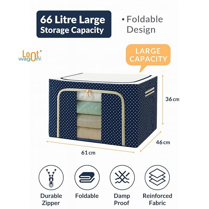 Cloth Storage Bag Steel Frame (Set of 2)