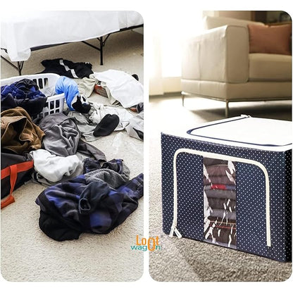 Cloth Storage Bag Steel Frame (Set of 2)