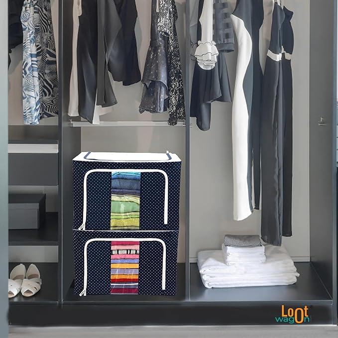 Cloth Storage Bag Steel Frame (Set of 2)