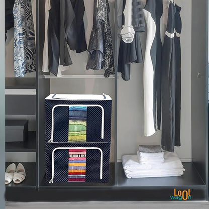 Cloth Storage Bag Steel Frame (Set of 2)