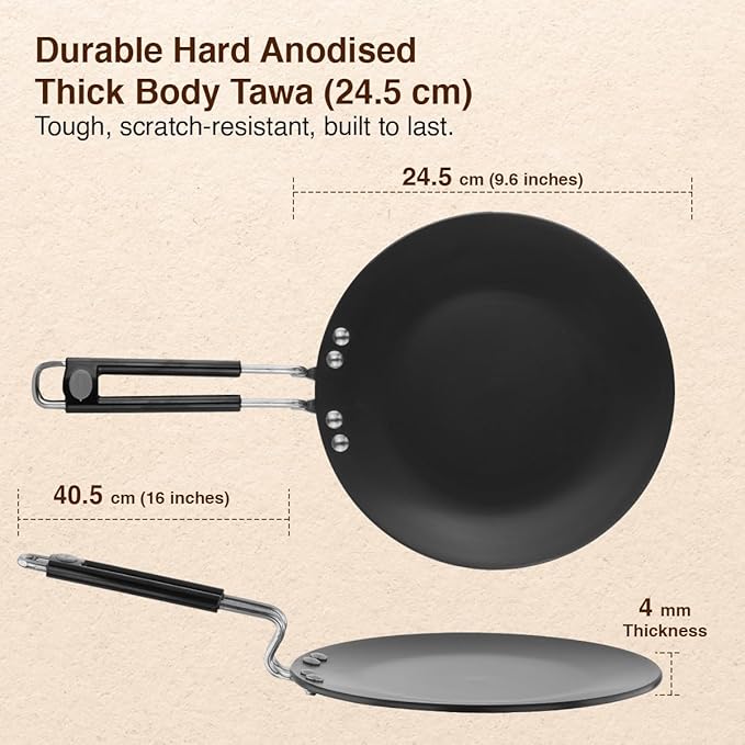 Prestige Hard Anodised Chapati Tawa 24.5 cm